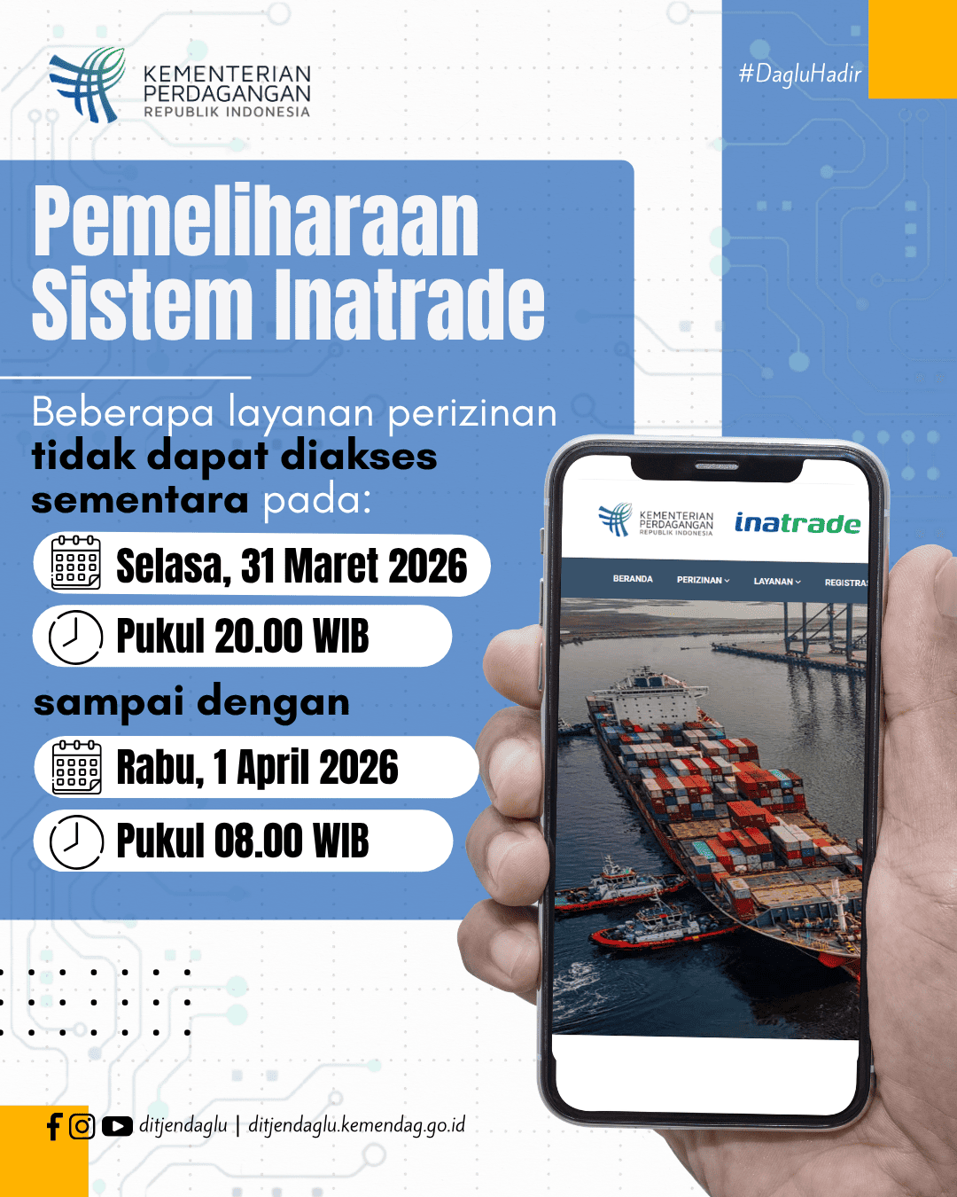 Pengumuman Maintenance Inatrade 31 Maret 2026